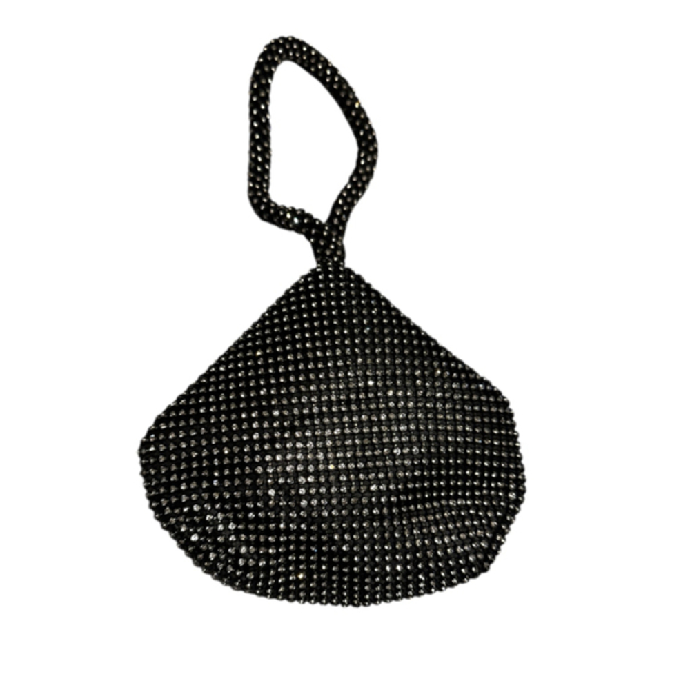 Michelle Moon Crystal Studded Bag Rhinestone Wristlet Fancy Clutch Small Size